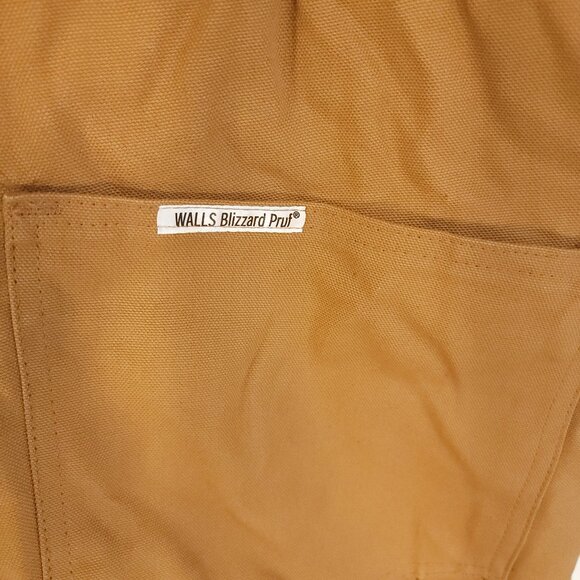 Walls Bib Overalls Men's XL Short Brown Canvas Blizzard Pruf Workwear Farm Ranch - Picture 12 of 16